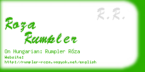 roza rumpler business card